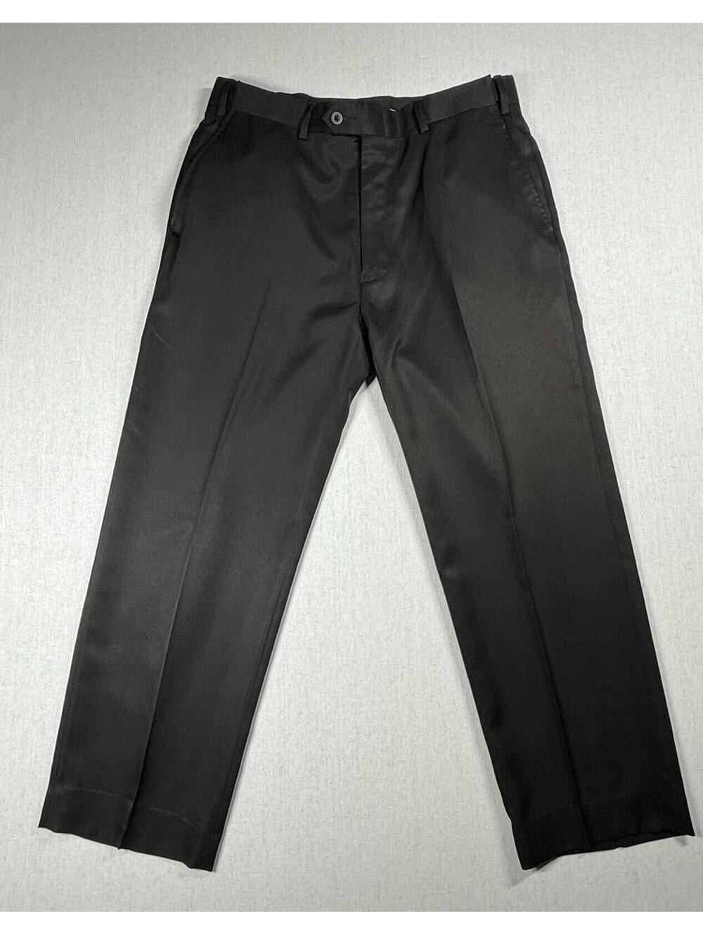 Jos A Bank Leadbetter Golf Pants Mens 34x29 (33x26) Black Dress Khaki Comfort